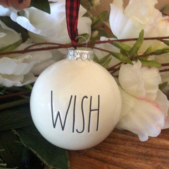 RAE DUNN "Love, Joy & Wish" Set of 3 Ornaments - Picture 4 of 7